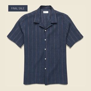 Universal Men's Navy Stripe Linen Shirt